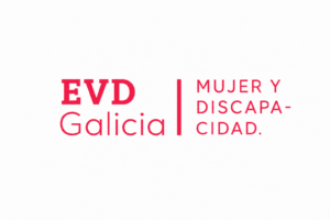 Logo de EVD Galicia Mujer y Discapacidad, entidad colaboradora en prácticas profesionales del Grado Superior de Integración Social a Distancia de la UFV.
