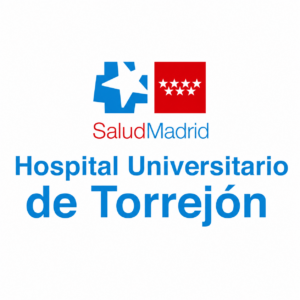 Logo del Hospital Universitario de Torrejón, empresa colaboradora en prácticas profesionales del ciclo IPDMN de FP Superior UFV.