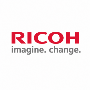 Logo de Ricoh, empresa colaboradora en prácticas profesionales del ciclo de Desarrollo de Aplicaciones Multiplataforma (DAM) de FP Superior UFV.