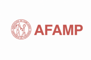 Logo de AFAMP (Asociación de Familiares y Amigos de Personas con Discapacidad Intelectual), entidad colaboradora en prácticas profesionales del Grado Superior de Integración Social a Distancia de la UFV.