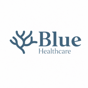 Logo de Blue Healthcare, empresa colaboradora en prácticas profesionales del ciclo de Dietética de FP Superior UFV.
