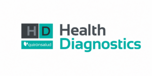 Logo de Health Diagnostics Quirónsalud, empresa colaboradora en prácticas profesionales del ciclo IPDMN de FP Superior UFV.