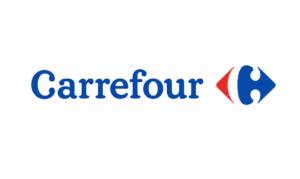 Logo de Carrefour, empresa colaboradora del ciclo de Administración y Finanzas (AFI) de FP Superior UFV.