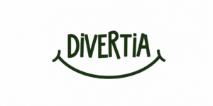 Logo de Divertia, empresa colaboradora en prácticas profesionales del ciclo EDI de FP Superior UFV.