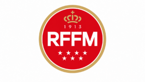 Logo de la Real Federación de Fútbol de Madrid (RFFM), empresa colaboradora en prácticas profesionales del ciclo RPAE de FP Superior UFV.