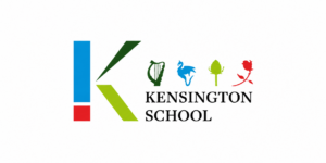 Logo de Kensington School, entidad colaboradora en prácticas profesionales del ciclo de Administración de Sistemas Informáticos en Red (ASIR) de FP Superior UFV.