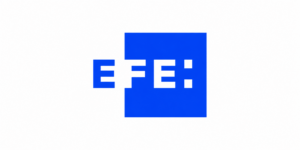 Logo de EFE, empresa colaboradora en prácticas profesionales del ciclo RPAE de FP Superior UFV.