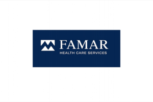Logo de Famar Health Care Services, empresa colaboradora en prácticas profesionales del ciclo FPF de FP Superior UFV.