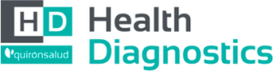 Logo de Health Diagnostics Quirónsalud, empresa colaboradora en prácticas profesionales del ciclo IPDMN de FP Superior UFV.