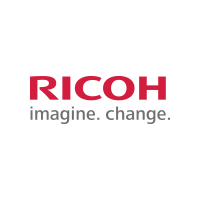 Logo de Ricoh, empresa colaboradora en prácticas profesionales del ciclo de Desarrollo de Aplicaciones Multiplataforma (DAM) de FP Superior UFV.